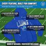 Detroit Lions Diagonal Fade Fleece Hooded Sweatshirt