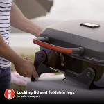 Portable 1-Burner Gas Grill for Outdoor Cooking