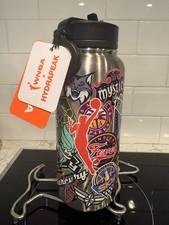 Hydrapeak x WNBA Officially Licensed All Team Sticker Print 32 oz Insulated Water Bottle with Straw Lid and Handle (WNBA, 32 Ounces)