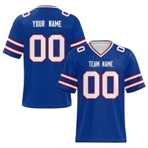 Personalized Bill Blue Football Jersey for All Ages