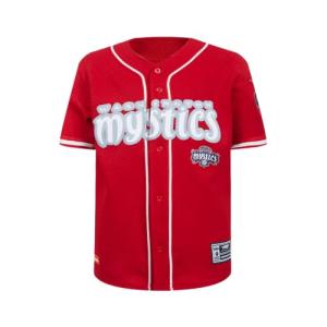Pro Standard Big Boys WNBA Washington Mystics MESH Button Down MESH TOP RED M