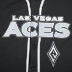 Pro Standard Mens WNBA Las Vegas Aces Mesh Button Down Mesh Top Black/Gray S