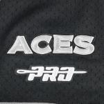 Pro Standard Mens WNBA Las Vegas Aces Mesh Button Down Mesh Top Black/Gray S