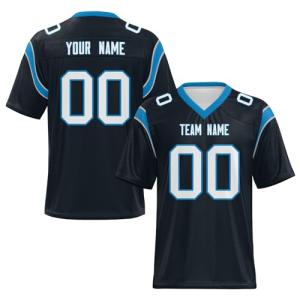 Personalized Panther Black Football Jersey for All Ages