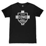 Como 1907 Mono Badge Premium Vintage Cotton Slub T-Shirt- Black (US, Alpha, XX-Large, Regular, Regular, Black)