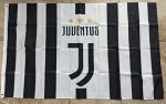 Juventus Flag Football Club Soccer Banner Italy Calcio White and Black 3x5ft (150x90cm) Futbol