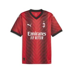PUMA Men's AC Milan Home Jersey 23/24 (as1, Alpha, x_l, Regular, Regular) Red/Black