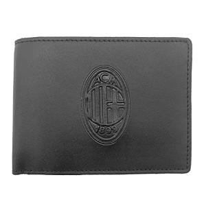 AC Milan 141801 Official Men's Black Leather Wallet 125 x 95 x 30 mm