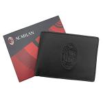 AC Milan 141801 Official Men's Black Leather Wallet 125 x 95 x 30 mm