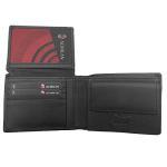 AC Milan 141801 Official Men's Black Leather Wallet 125 x 95 x 30 mm
