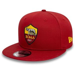 AS Roma - New Era 9FIFTY Club Crest Flat Peak Snapback Hat Dark red, Dark Red, One Size