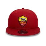 AS Roma - New Era 9FIFTY Club Crest Flat Peak Snapback Hat Dark red, Dark Red, One Size
