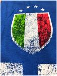 Ann Arbor T-shirt Co. Italia | Italy Azzurri Futbol (Italian National Soccer) Vintage-Look T-Shirt-Blue-Large
