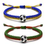 MANYC Soccer Bracelets for Men Women and Kids - Stylish Accessories for Soccer Fans Team Spirit Gifts For boys Girls 8-12 and Game Decor… (Redgreen and Blueyellow 2PCS)