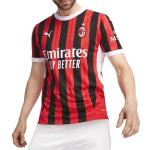 PUMA Mens Ac Milan Home Crew Neck Short Sleeve Jersey Casual - Red - Size M