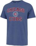 MLB Men's Union Arch Franklin Team Color Primary Logo Word Mark T-Shirt (Chicago Cubs Blue, X-Large)
