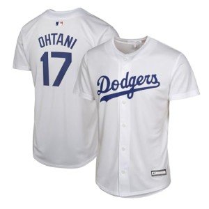 Shohei Ohtani Los Angeles Dodgers MLB Kids Youth 8-20 White Home Player Jersey (US, Numeric, 10, 12, Regular, White)