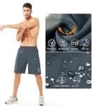 NORTHYARD Men's Athletic Running Shorts Quick Dry Workout Shorts 7"/ 5"/ 9" Lightweight Sports Gym Basketball Shorts Hiking Exercise COOLGREY-9inch 2XL