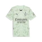 PUMA Mens Ac Milan Goalkeeper Crew Neck Short Sleeve Jersey Casual - Green - Size L