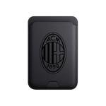 Head Case Designs Officially Licensed AC Milan Embossed Crest Graphic Logo Magnetic Credit Card Holder Case Compatible with Apple iPhone and Compatible with MagSafe