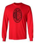 Soccer Star Player Jersey Style Milan #11 Pulisic Long Sleeve T-Shirt (Red, Large)