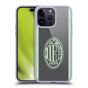 Head Case Designs Officially Licensed AC Milan Third 2024/25 Crest Kit Soft Gel Case Compatible with Apple iPhone 14 Pro Max
