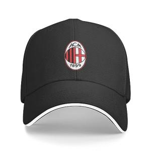 A.C Milan Sandwich Cap Unisex Classic Baseball Capunisex Adjustable Casquette Dad Hat Black