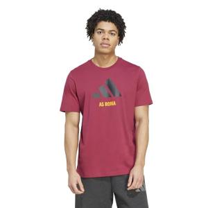 adidas Men's AS Roma Seasonal Graphic T-Shirt, Legacy Burgundy/Black, Small