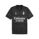 PUMA Mens Ac Milan Pleasures Collared Short Sleeve Jersey Casual - Black, Grey - Size S
