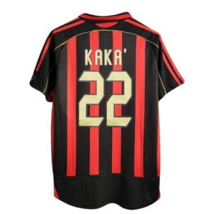 Milan Kaka #22 Retro Men’s Soccer Jersey Fan Edition – Short Sleeve Training & Casual Shirt – Home & Away 2006/07 (US, Alpha, Large, Regular, Regular, Retro)