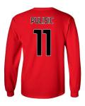 Soccer Star Player Jersey Style Milan #11 Pulisic Long Sleeve T-Shirt (Red, Medium)