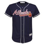 Ronald Acuna Jr. Atlanta Braves MLB Kids Youth 8-20 Navy Alternate Player Jersey (US, Numeric, 10, 12, Regular, Navy)