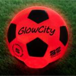 GlowCity Glow in The Dark Soccer Ball | Light Up Indoor/Outdoor Soccer Ball with 2 LED Lights | Pre-Installed Batteries | Fun Gift for Teens