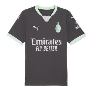 PUMA Men's Soccer AC Milan 24/25 Third Jersey - Official Team Branding, RE:Fibre Program, dryCELL Technology (US, Alpha, XX-Large, Regular, Regular, Gray-Fresh Mint)