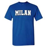 Milan - World Soccer Retro Club Men's Fan T-Shirt (Royal T-Shirt, M)