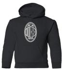 GamesDur Soccer Star Player Jersey Style Milan #11 Pulisic Youth Hooded Sweatshirt (Black, Youth X-Large)