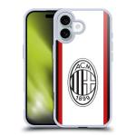 Head Case Designs Officially Licensed AC Milan Away 2024/25 Crest Kit Soft Gel Case Compatible with Apple iPhone 16
