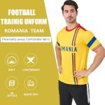 SURUIDA Fan Soccer Jersey for Men&Women,Romania Soccer Practice Jerseys Football Shirt Soccer Wear for Sports Training Jersey