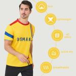 SURUIDA Fan Soccer Jersey for Men&Women,Romania Soccer Practice Jerseys Football Shirt Soccer Wear for Sports Training Jersey