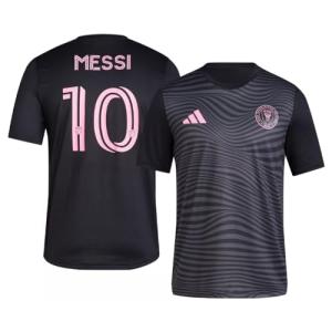 adidas Lionel Messi Inter Miami CF #10 Men's Player Name & Number Performance Shirt (Black, XX-Large)