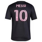 adidas Lionel Messi Inter Miami CF #10 Men's Player Name & Number Performance Shirt (Black, XX-Large)