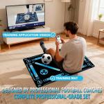 Soccer Training Equipment with Video,Soccer Training Mat Improve Strength,Agility and Coordination,Anti-Slip Silent Absorption Soccer Footwork Training Mat