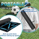 Soccer Training Equipment with Video,Soccer Training Mat Improve Strength,Agility and Coordination,Anti-Slip Silent Absorption Soccer Footwork Training Mat