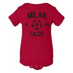 UGP Campus Apparel Milan Home Kit World Classic Soccer Football Arch Infant Creeper Bodysuit - 6 Month - Red