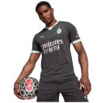 PUMA Men's Soccer AC Milan 24/25 Third Jersey - Official Team Branding, RE:Fibre Program, dryCELL Technology (US, Alpha, X-Large, Regular, Regular, Gray-Fresh Mint)