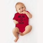 UGP Campus Apparel Milan Home Kit World Classic Soccer Football Arch Infant Creeper Bodysuit - 6 Month - Red