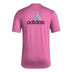 adidas Men's Inter Miami CF MLS Short Sleeve T-Shirt, Pink Miami, Large
