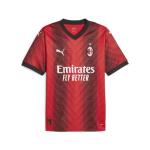 PUMA Men's AC Milan Home Jersey 23/24 (as1, Alpha, l, Regular, Regular) Red/Black