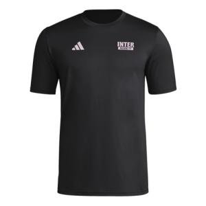 adidas Mens Inter Miami CF Pre-Game Short Sleeve Soccer T-Shirt,Black/Club Inter De Futbol Miami,Medium