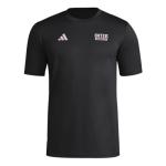 adidas Mens Inter Miami CF Pre-Game Short Sleeve Soccer T-Shirt,Black/Club Inter De Futbol Miami,Medium